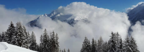 Blick auf den Horberg Zillertaler Alpen